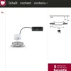 Paulmann 92456 LED Einbauleuchte Nova Coin 3er-Set rund 4000K Eisen gebürstet