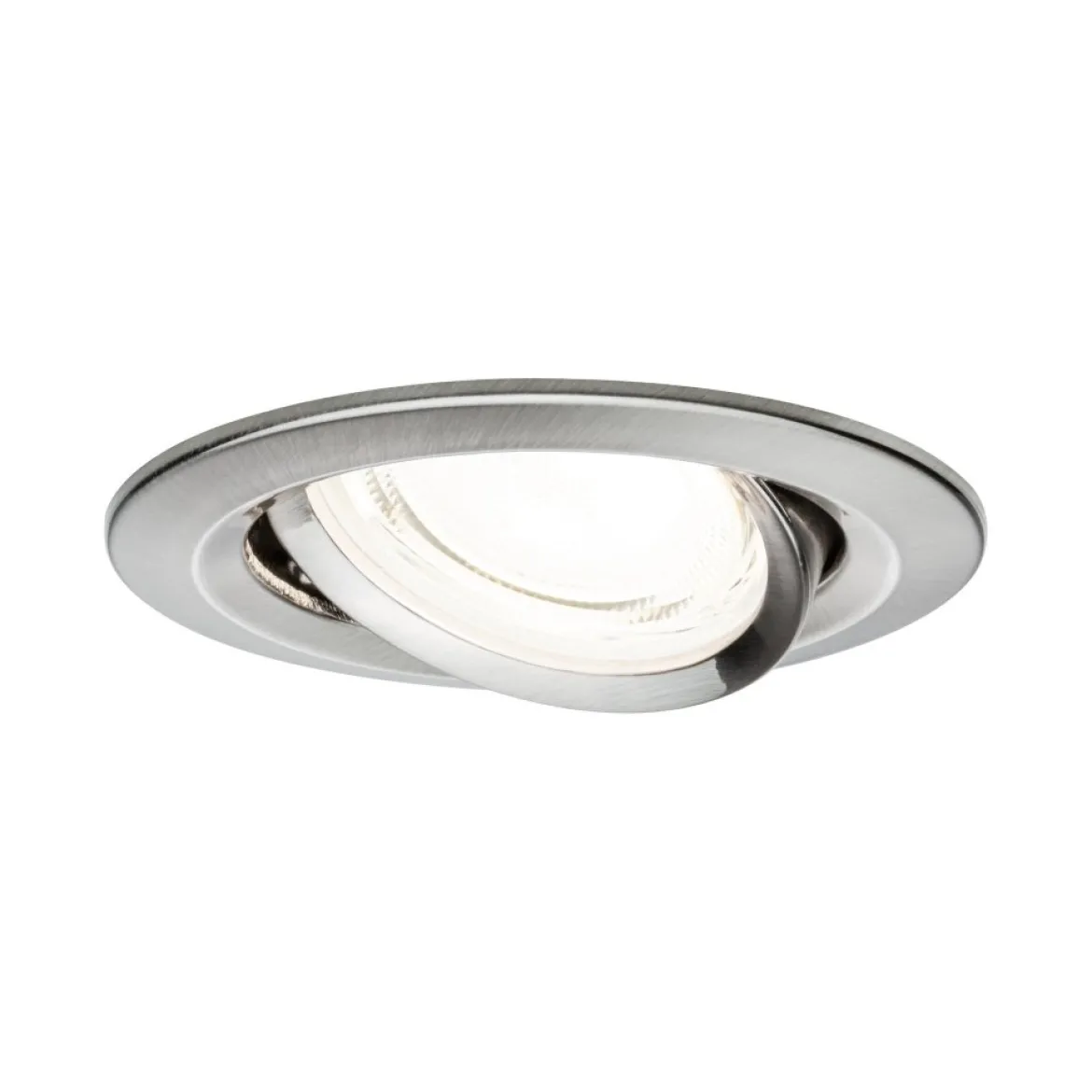 Paulmann 92456 LED Einbauleuchte Nova Coin 3er-Set rund 4000K Eisen gebürstet