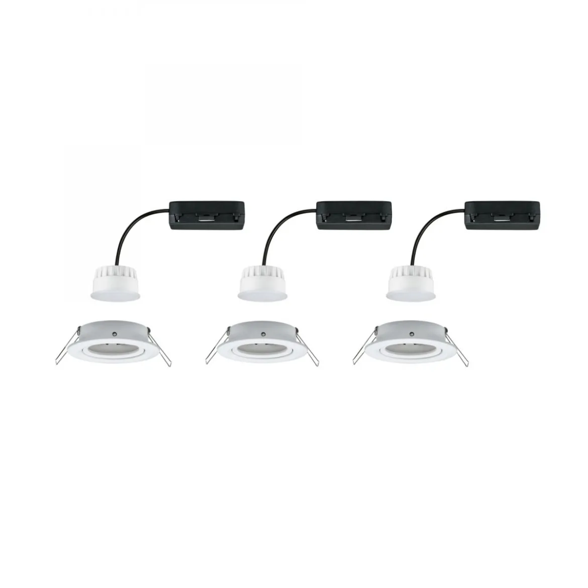 Paulmann 92433 LED Einbauleuchte Nova Coin 3er-Set Zigbee RGBW Weiß matt