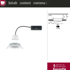 Paulmann 92438 LED Einbauleuchte Nova Coin Zigbee RGBW Weiß matt