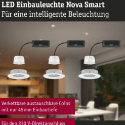 Paulmann 92438 LED Einbauleuchte Nova Coin Zigbee RGBW Weiß matt