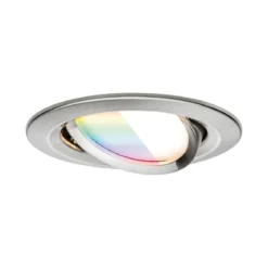Paulmann 92439 LED Einbauleuchte Nova Coin Zigbee RGBW Eisen gebürstet