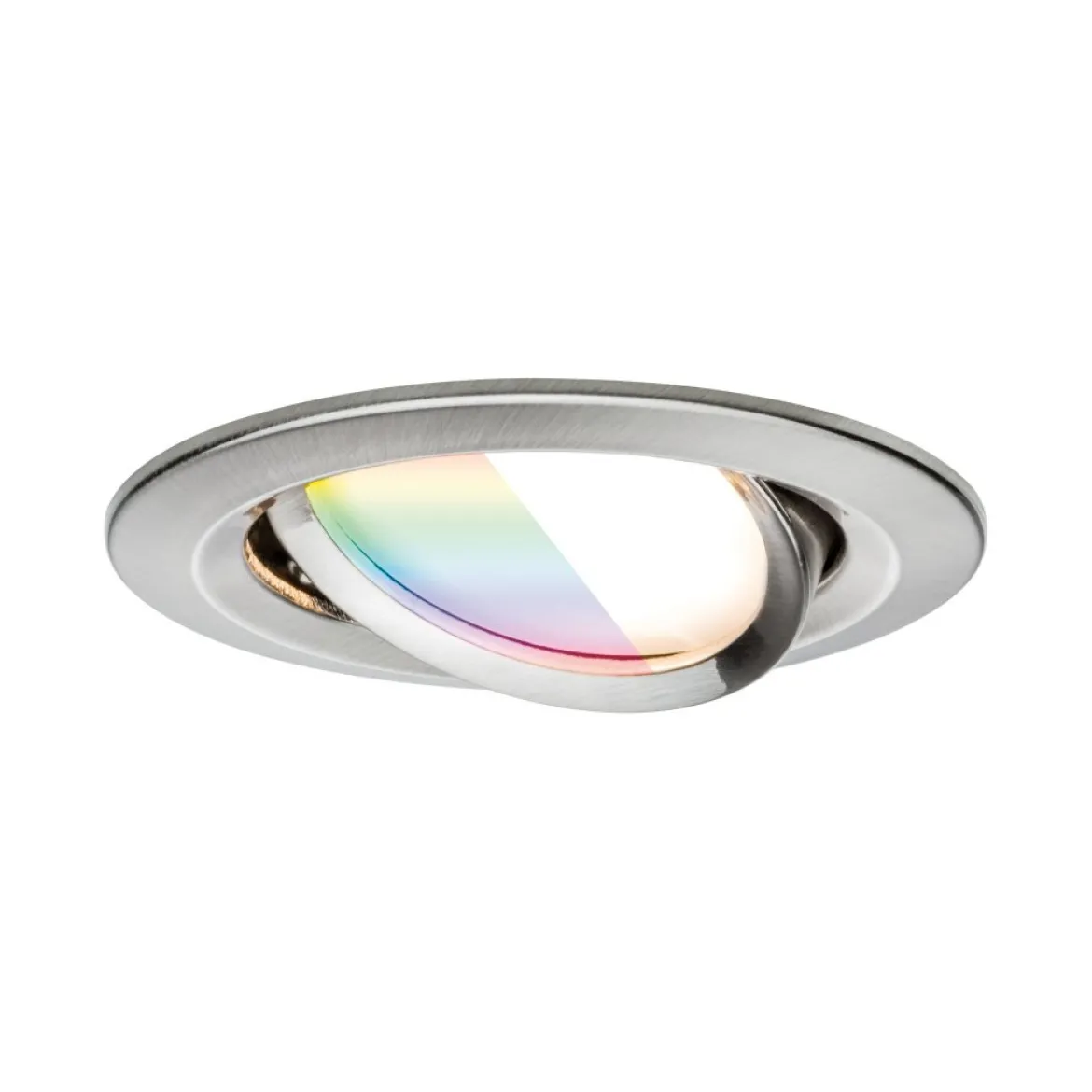 Paulmann 92439 LED Einbauleuchte Nova Coin Zigbee RGBW Eisen gebürstet