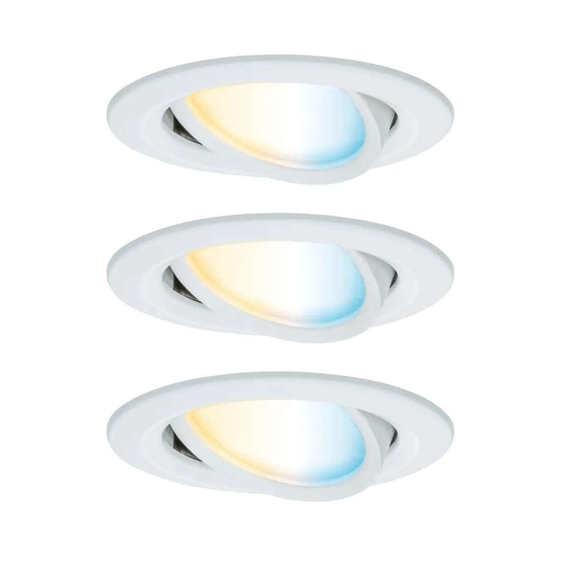 Paulmann 92440 LED Einbauleuchte Nova Coin 3er-Set Zigbee Tunable White Weiß matt