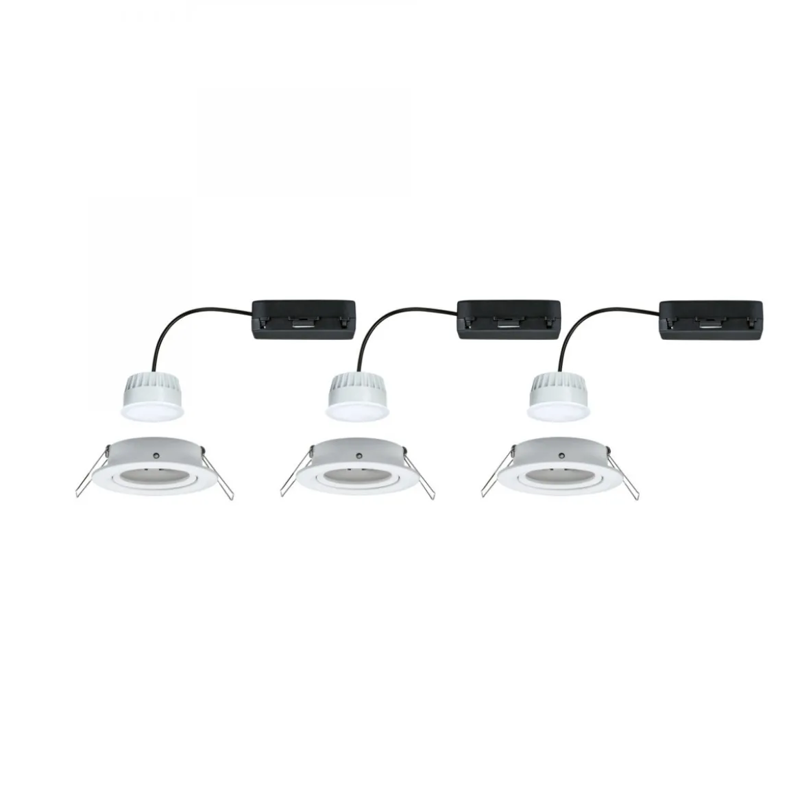 Paulmann 92440 LED Einbauleuchte Nova Coin 3er-Set Zigbee Tunable White Weiß matt