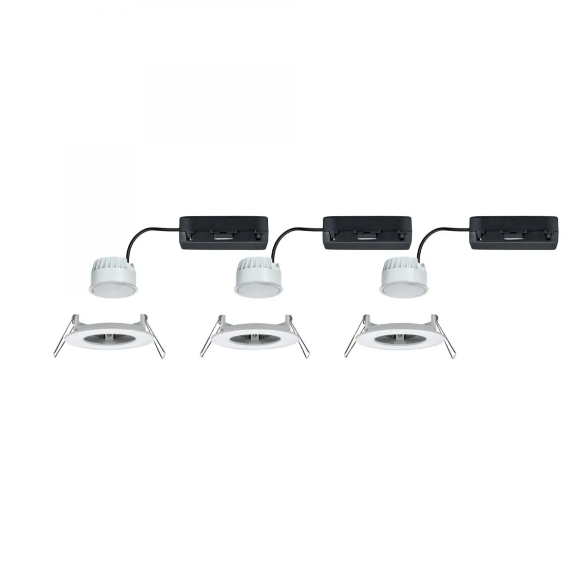 Paulmann 92442 LED Einbauleuchte Nova Coin 3er-Set Zigbee Tunable White Weiß matt IP44