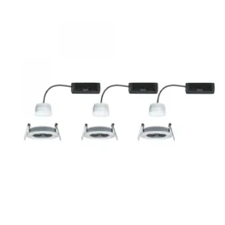 Paulmann 92444 LED Einbauleuchte Nova Coin 3er-Set Zigbee Tunable White Alu gedreht IP44