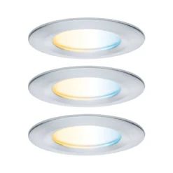 Paulmann 92444 LED Einbauleuchte Nova Coin 3er-Set Zigbee Tunable White Alu gedreht IP44