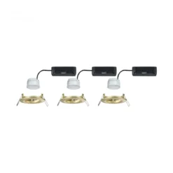 Paulmann 92445 LED Einbauleuchte Nova Coin 3er-Set Zigbee Tunable White Gold matt IP44