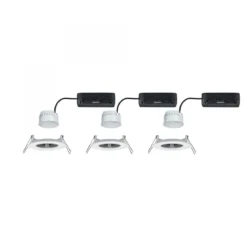 Paulmann 92449 LED Einbauleuchte Nova Coin 3er-Set Zigbee RGBW Weiß matt IP44