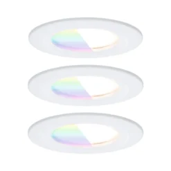 Paulmann 92449 LED Einbauleuchte Nova Coin 3er-Set Zigbee RGBW Weiß matt IP44