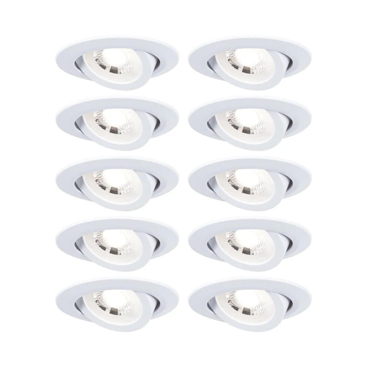 Paulmann 99995 LED Einbauleuchten 10er-Set schwenkbar 3-Step-Dim 3000K Weiß
