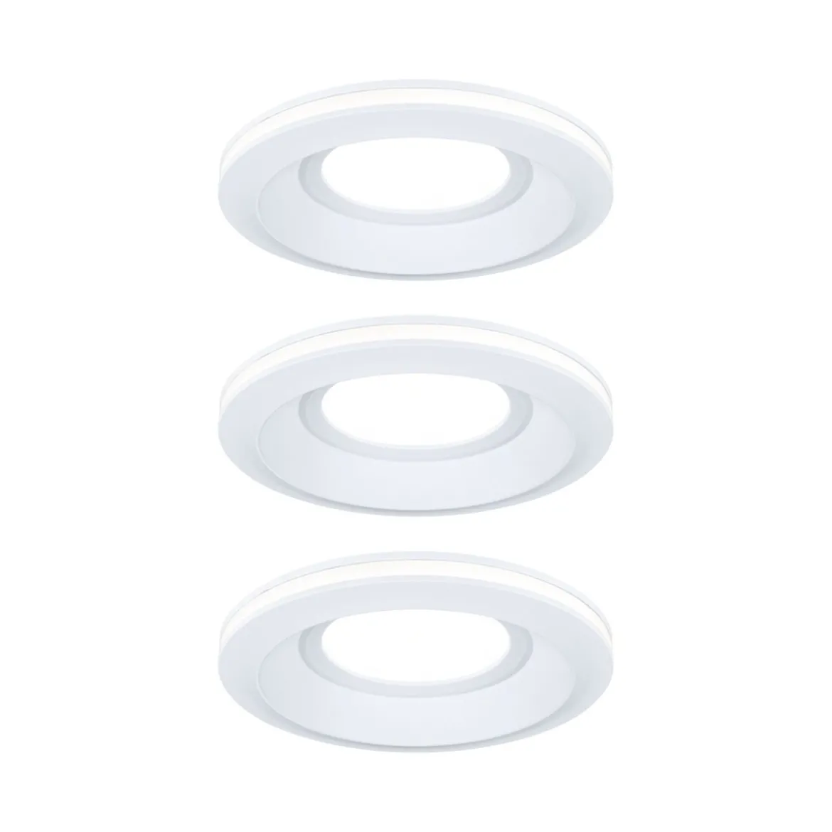 Paulmann 92248 LED Einbauleuchte Sormus 10cm 3er-Set IP65 rund weiß