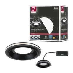 Paulmann 92251 LED Einbauleuchte Sormus 10cm Einzelleuchte IP65 rund schwarz