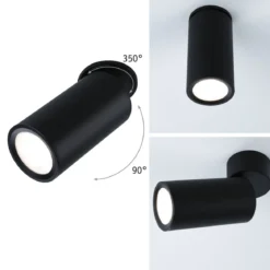 Paulmann 93088 LED Einbauleuchte Turnal rund 60 mm schwarz 3-Step-Dim