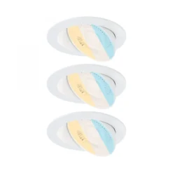 Paulmann 92254 LED Einbauleuchte White Select Aumus 3er-Set schwenkbar Weiß 230V dimmbar