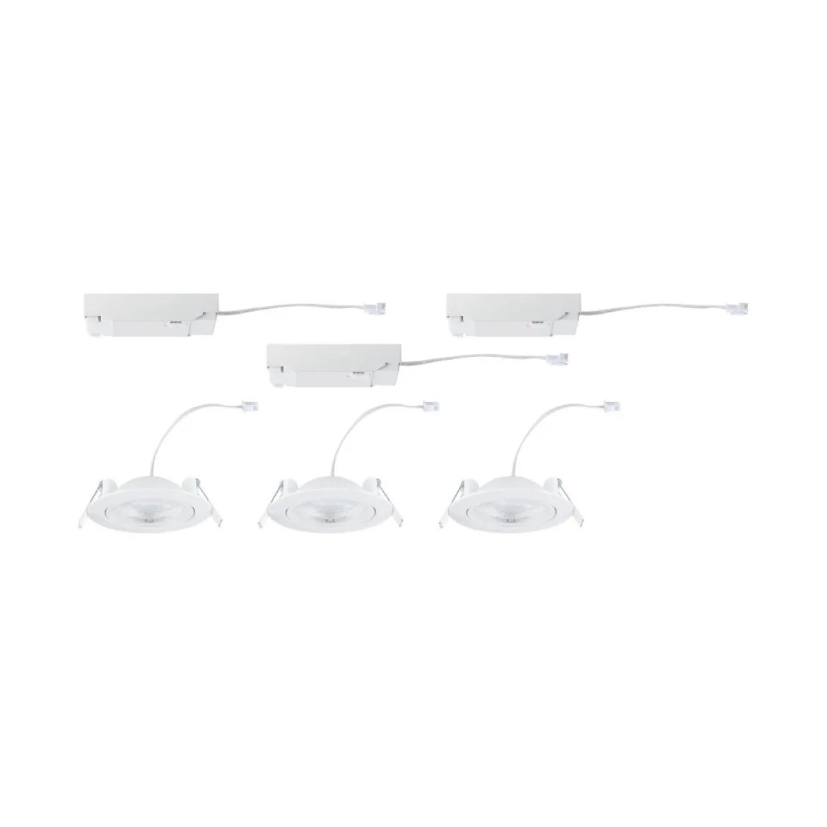 Paulmann 92254 LED Einbauleuchte White Select Aumus 3er-Set schwenkbar Weiß 230V dimmbar