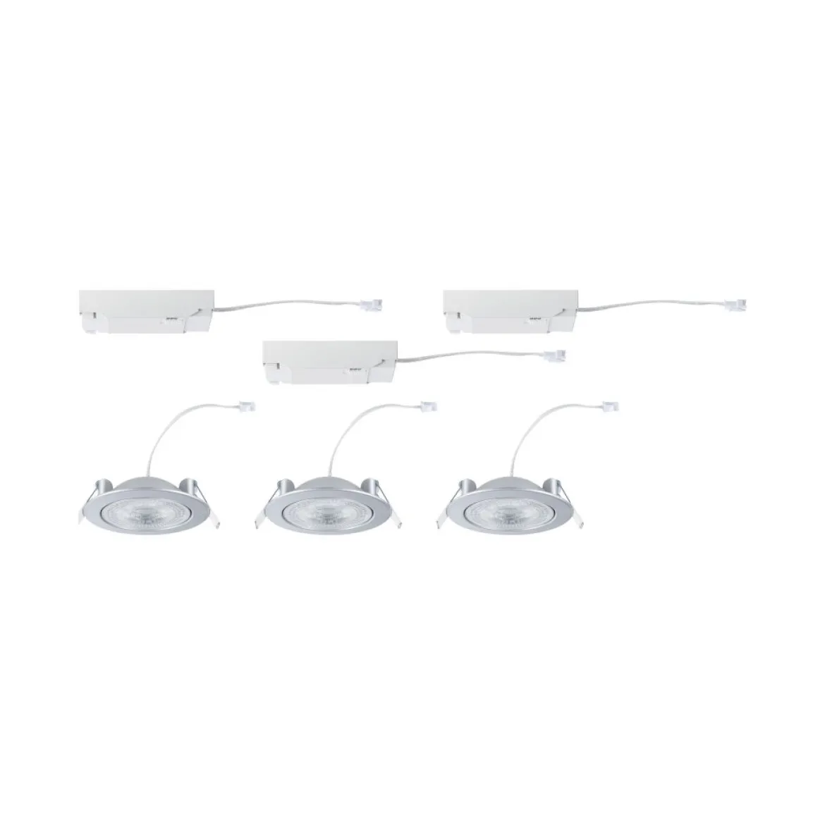 Paulmann 92256 LED Einbauleuchte White Select Aumus 3er-Set Chrom 3 Step Dimmbar