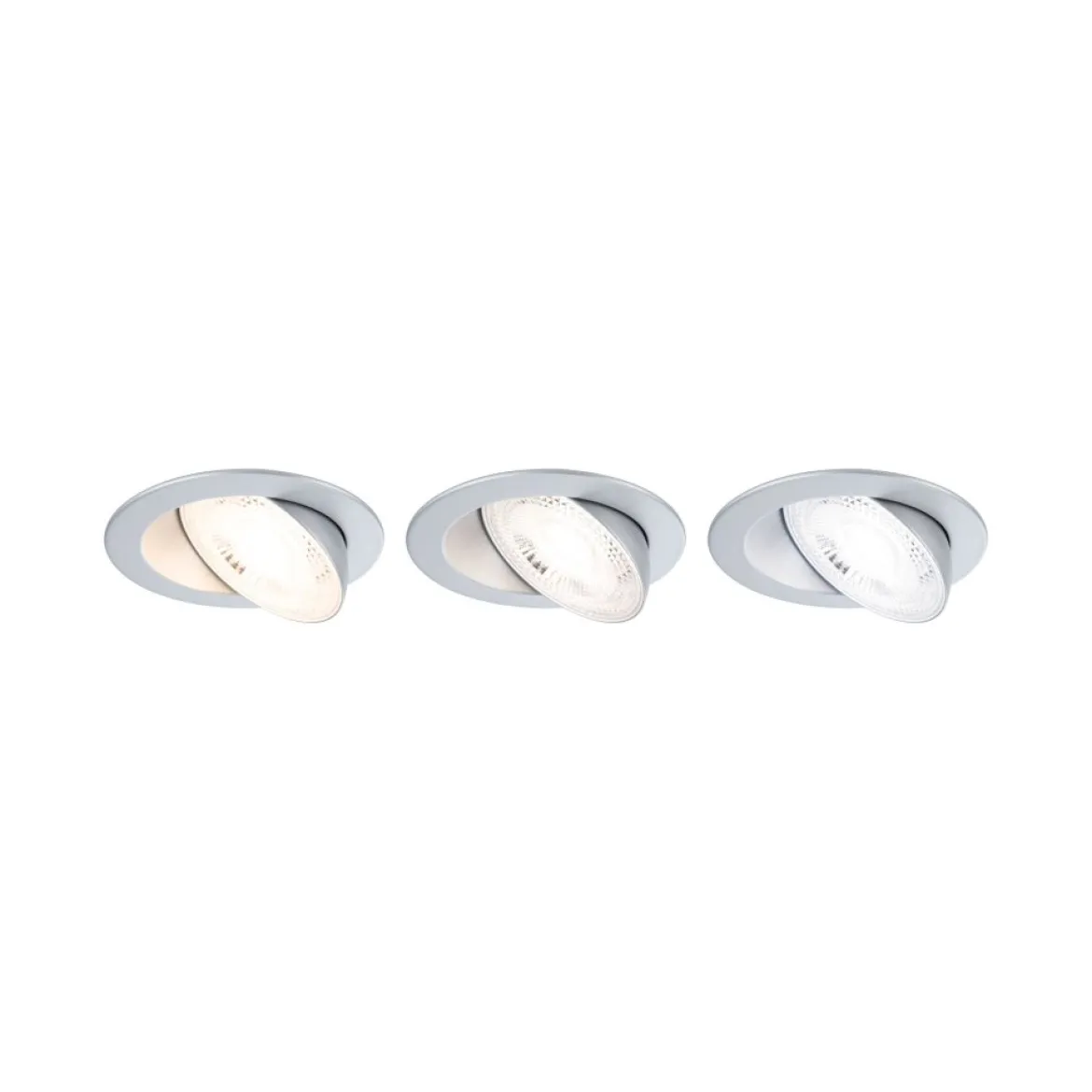 Paulmann 92256 LED Einbauleuchte White Select Aumus 3er-Set Chrom 3 Step Dimmbar