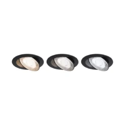 Paulmann 92258 LED Einbauleuchte White Select Aumus 3er-Set Schwarz 3 Step Dimmbar