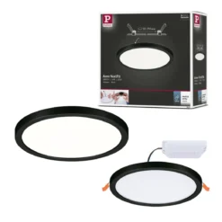 Paulmann 79963 LED Einbaupanel Areo VariFit IP44 rund 175mm Schwarz 4000K