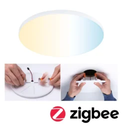 Paulmann 79956 LED Einbaupanel Smart Home Zigbee Veluna Edge IP44 160mm Tunable White