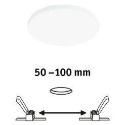 Paulmann 79933 LED Einbaupanel Veluna Edge IP44 120mm 4000K Weiß