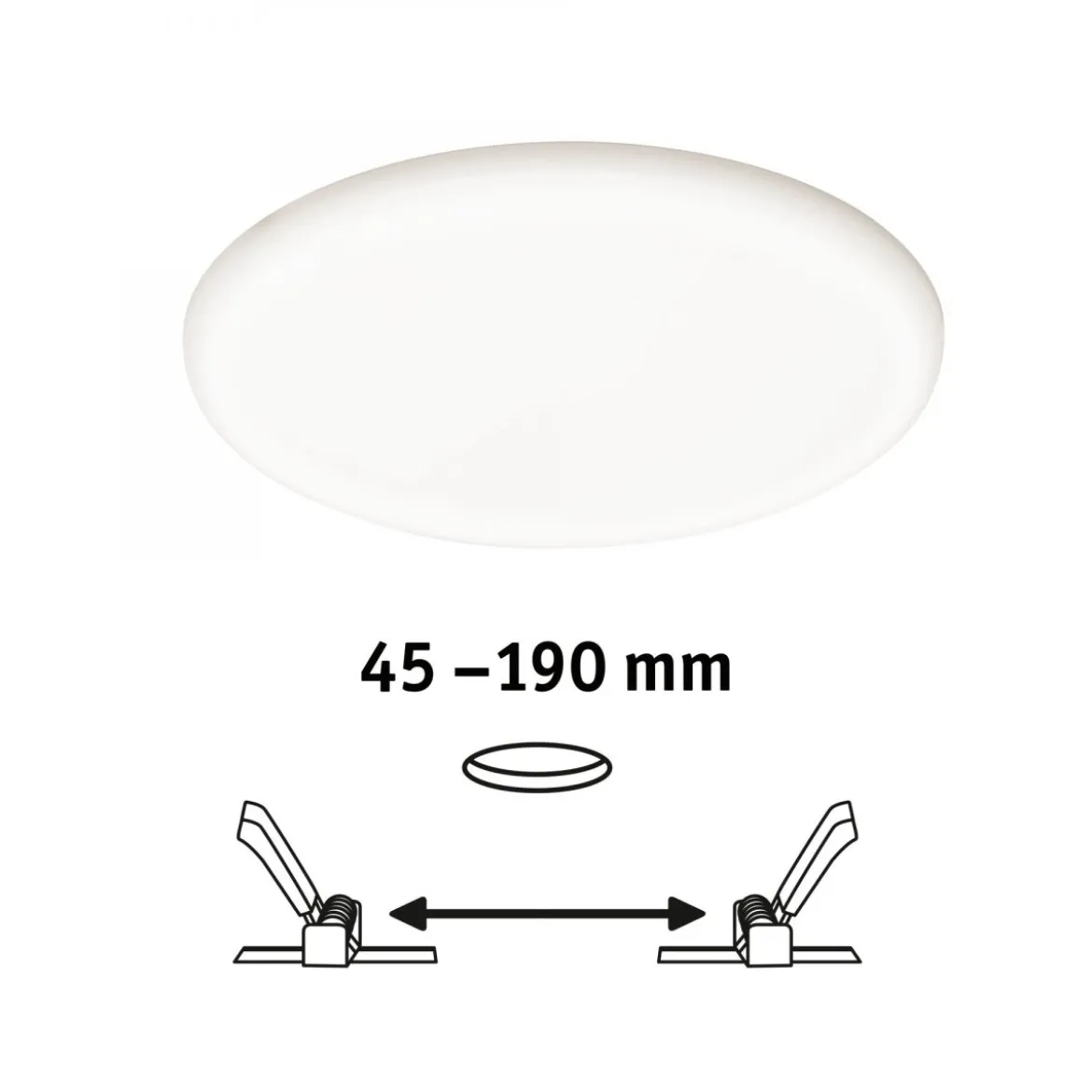 Paulmann 93068 LED Einbaupanel Veluna VariFit rund 215mm IP44 3-Stufen-dimmbar