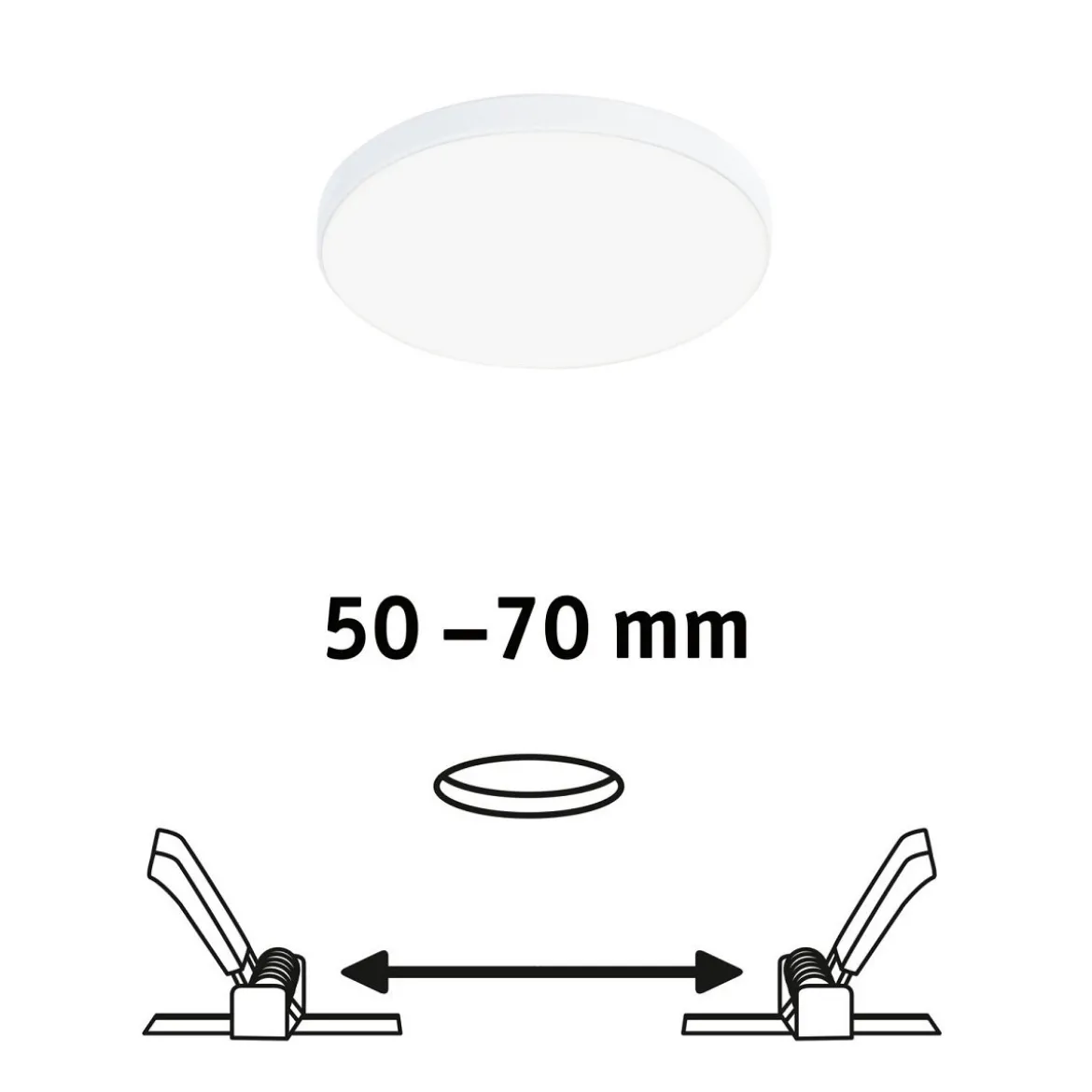 Paulmann 79932 LED Einbaupanel Veluna Edge IP44 90mm 4000K Weiß