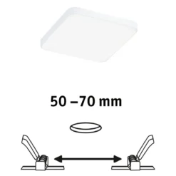 Paulmann 79935 LED Einbaupanel Veluna Edge IP44 90x90mm 4000K Weiß