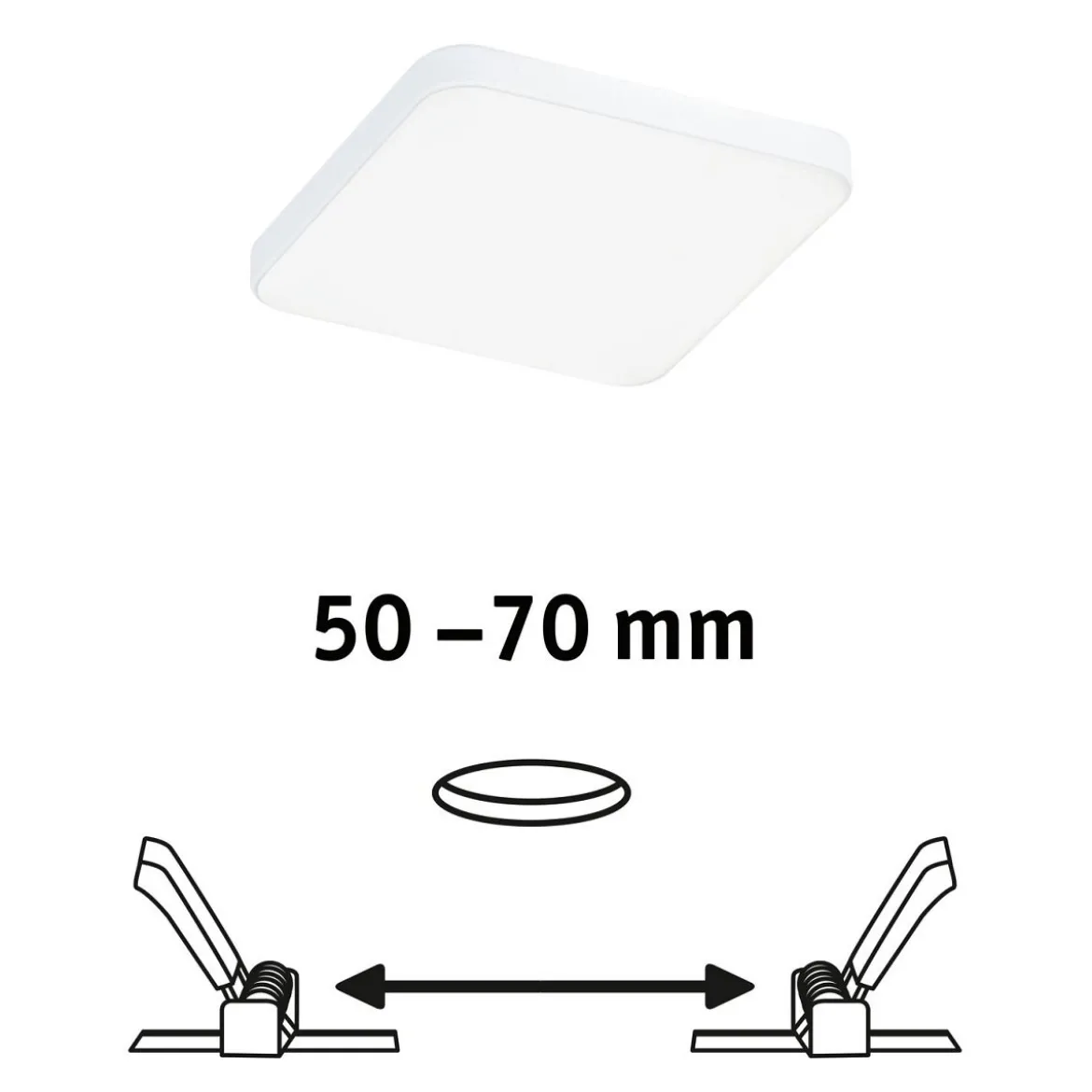 Paulmann 79935 LED Einbaupanel Veluna Edge IP44 90x90mm 4000K Weiß