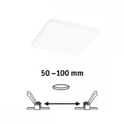Paulmann 79936 LED Einbaupanel Veluna Edge IP44 120x120mm 4000K Weiß