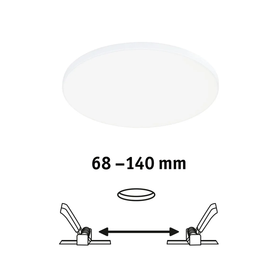 Paulmann 79951 LED Einbaupanel Veluna Edge IP44 160mm 4000K Weiß dimmbar