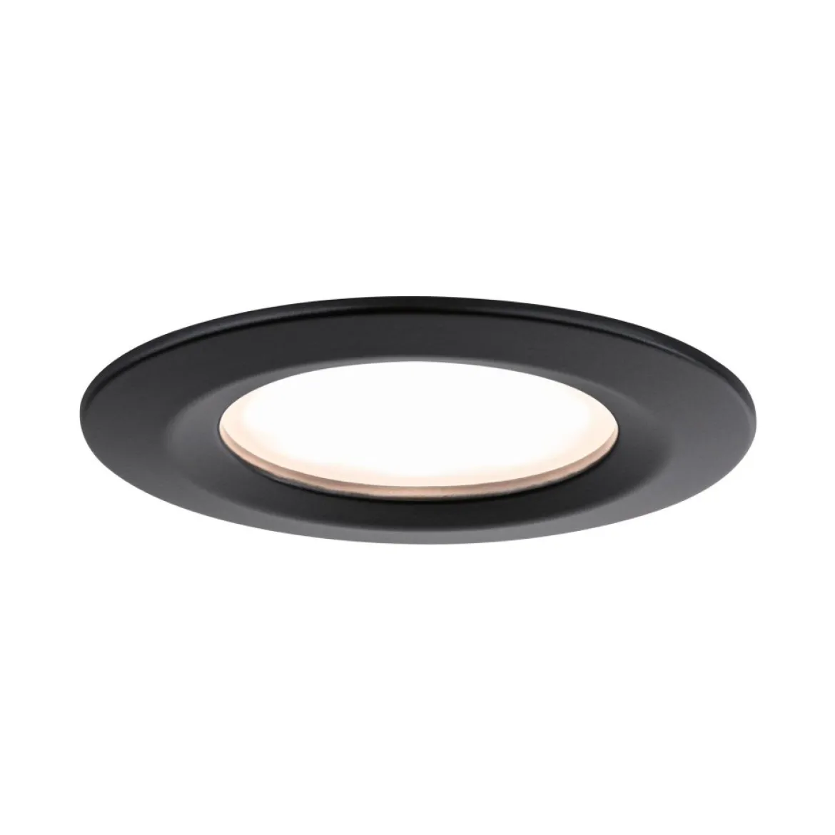 Paulmann 93081 LED Einbeuleuchte Nova Plus Coin Basiset IP44 schwarz 2700K dimmbar