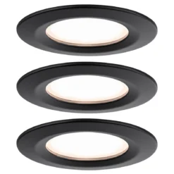 Paulmann 93081 LED Einbeuleuchte Nova Plus Coin Basiset IP44 schwarz 2700K dimmbar