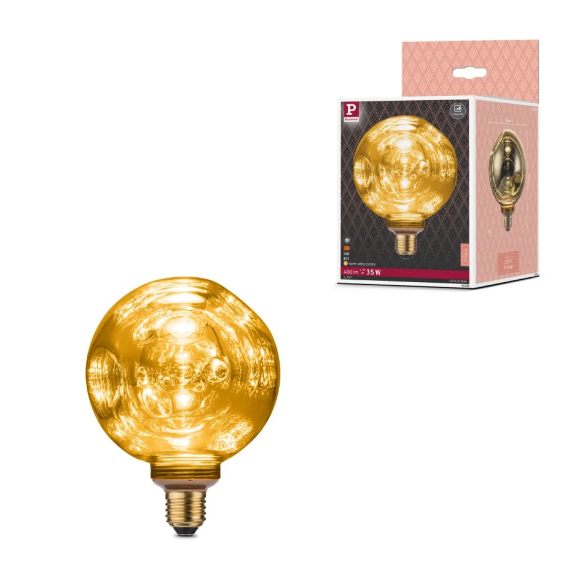 Paulmann 29288 LED Globe G125 E27 Vintage Edition 2700K 400lm 3-Step dimmbar