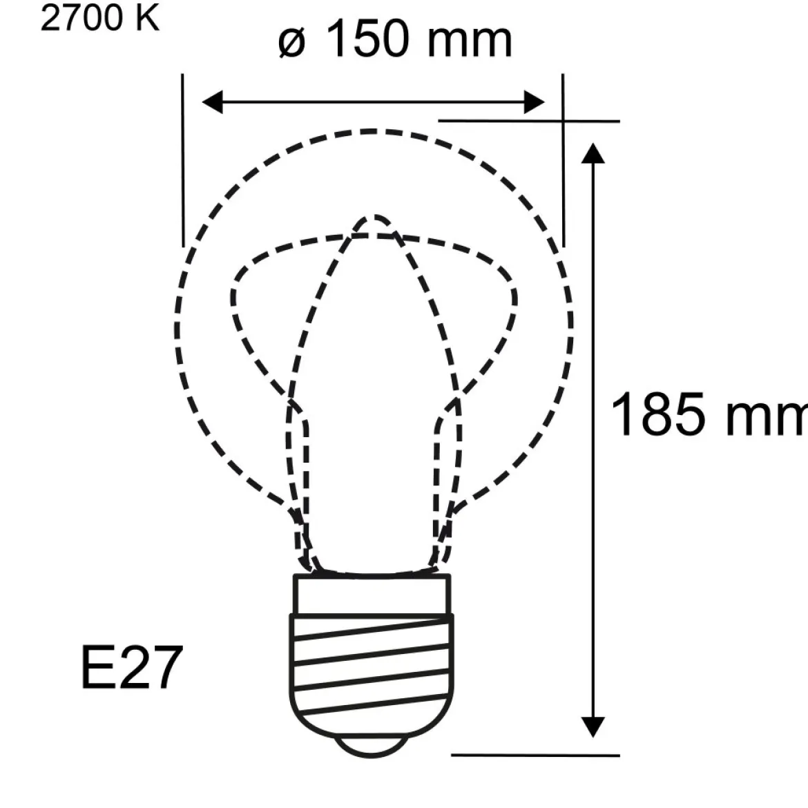 Paulmann 29289 LED Globe G150 E27 Vintage Edition 2700K 400lm 3-Step dimmbar