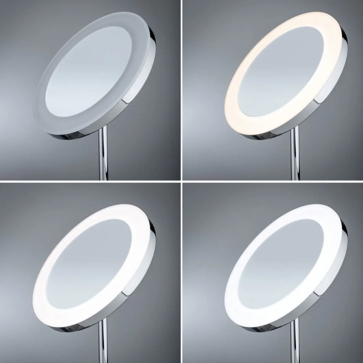 Paulmann 71150 LED Kosmetikspiegel Masua freistehend WhiteSwitch IP44 Chrom