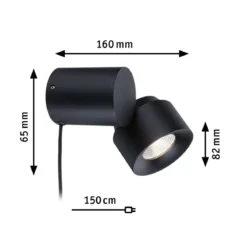 Paulmann 79781 LED Leuchte Smart Home Zigbee Puric Pane 2700K Schwarz
