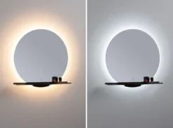 Paulmann 71091 LED Leuchtspiegel Miro IP44 Tunable White Schwarz 50cm 3000K
