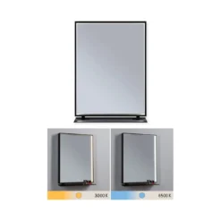 Paulmann 71093 LED Leuchtspiegel Miro IP44 Tunable White Schwarz 62x45cm 3000K