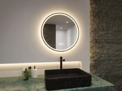 Paulmann 71088 LED Leuchtspiegel Mirra rund schwarz WhiteSwitch dimmbar