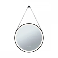 Paulmann 71089 LED Leuchtspiegel Mirra rund schwarz WhiteSwitch dimmbar mit Aufhängung