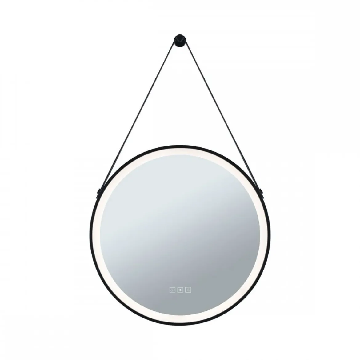 Paulmann 71089 LED Leuchtspiegel Mirra rund schwarz WhiteSwitch dimmbar mit Aufhängung