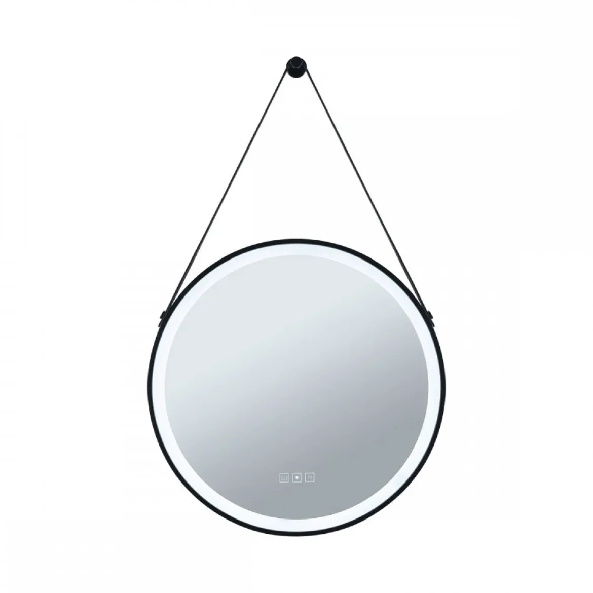 Paulmann 71089 LED Leuchtspiegel Mirra rund schwarz WhiteSwitch dimmbar mit Aufhängung