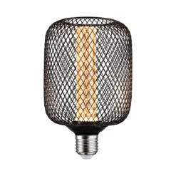 Paulmann 29083 LED Lichtquelle Zyl Spiral E27 Goldlicht Metall schwarz