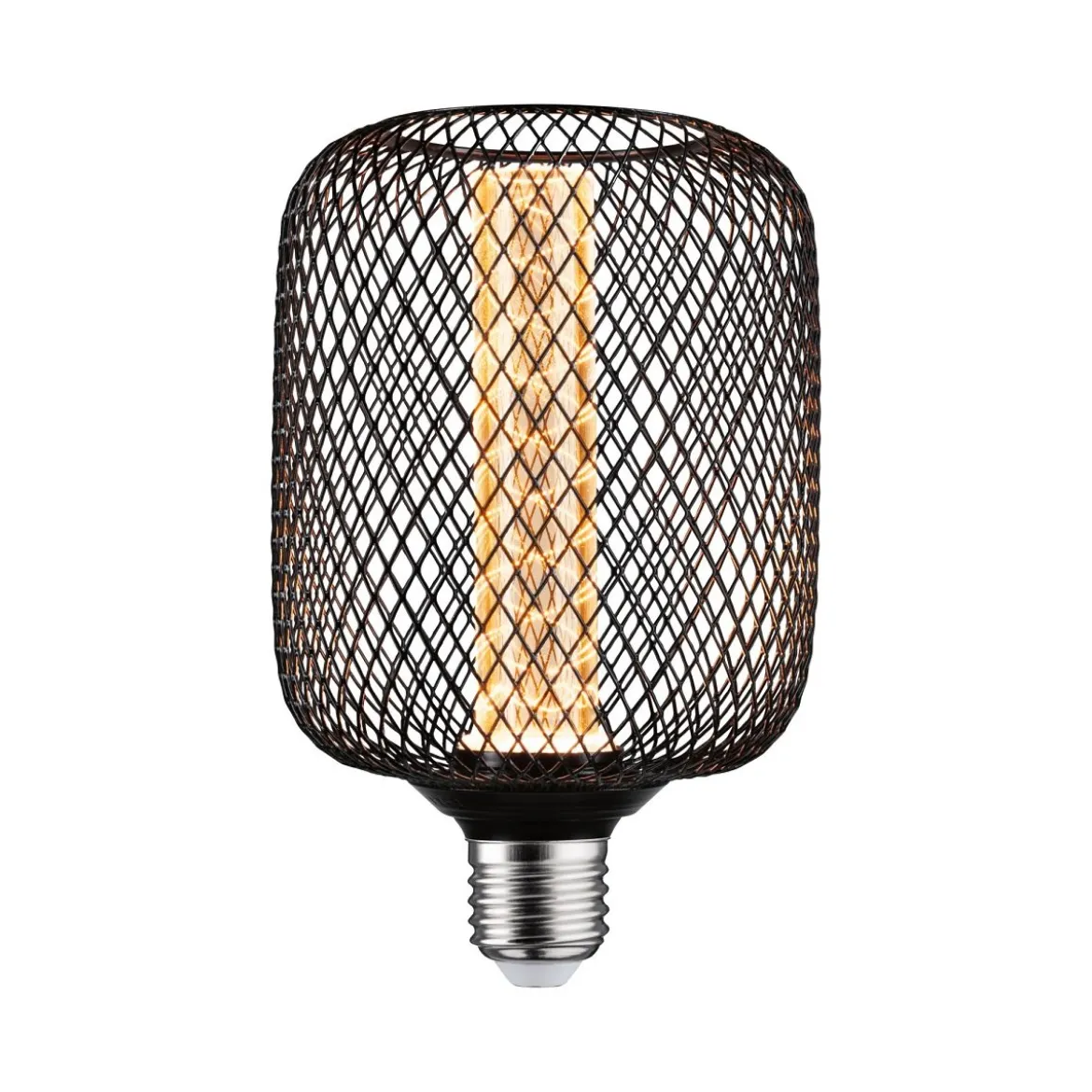 Paulmann 29083 LED Lichtquelle Zyl Spiral E27 Goldlicht Metall schwarz