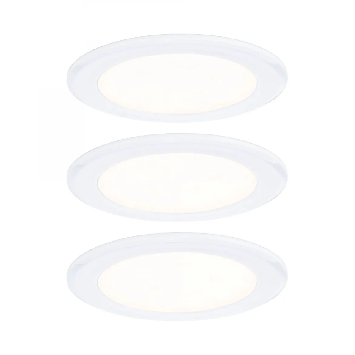 Paulmann 93115 LED Möbeleinbauleuchten 3er Set 3000K Weiß