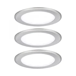 Paulmann 93121 LED Möbeleinbauleuchten 3er Set 4000K Eisen