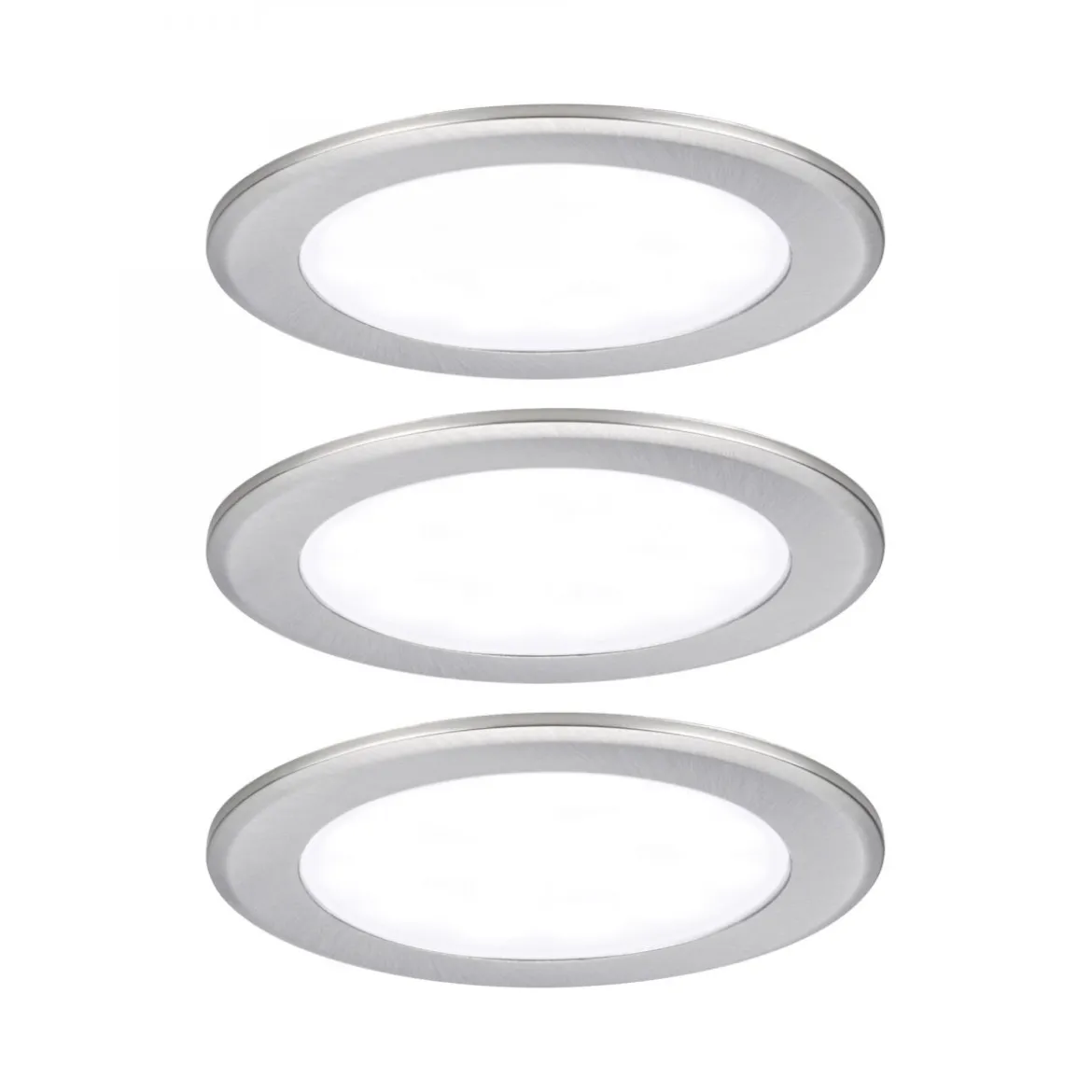 Paulmann 93121 LED Möbeleinbauleuchten 3er Set 4000K Eisen